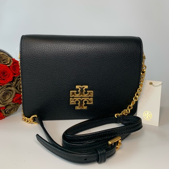 Tory Burch Handbags - TORY BURCH Black Leather Crossbody/Clutch Bag NWT